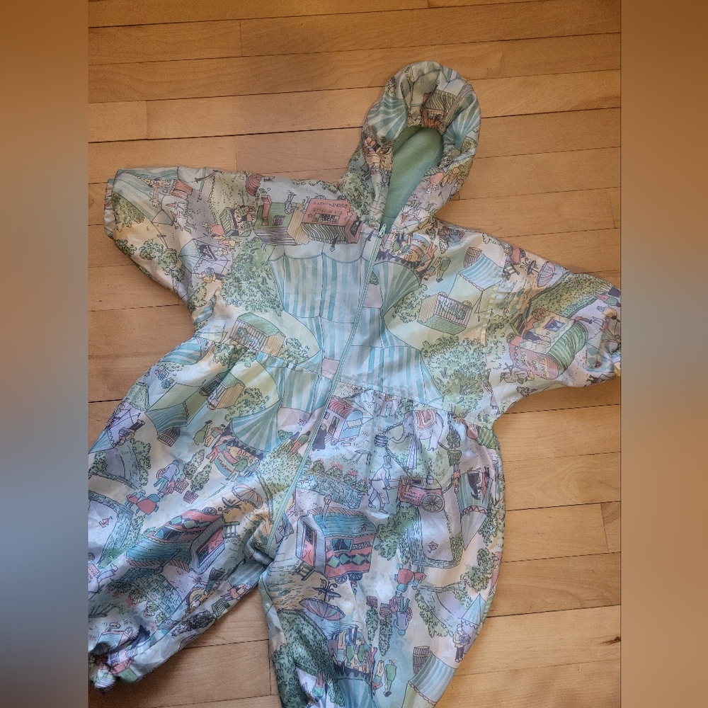 Vintage Baby Pastel Fairground Print Mid-Season Onepiece